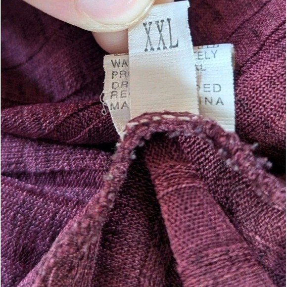 Plus Size XXL Plum Ribbed Knit Long Duster Cardigan Open Front Maxi Sweater - Picture 6 of 6